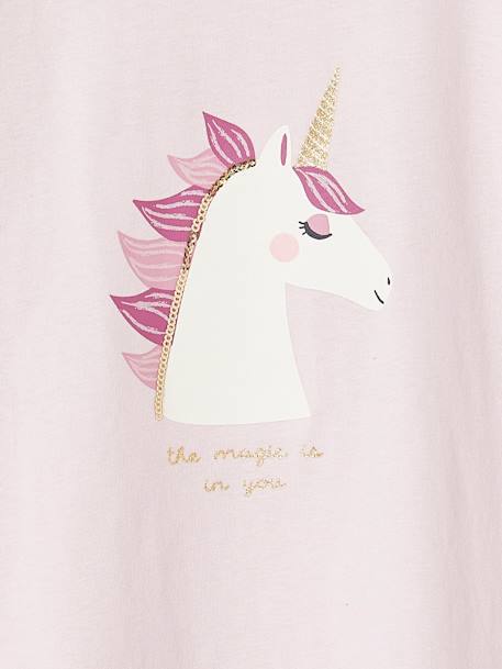 T-shirt fille motif fantaisie manches courtes volantées anthracite+jaune pâle+marine+rose pâle 15 - vertbaudet enfant 