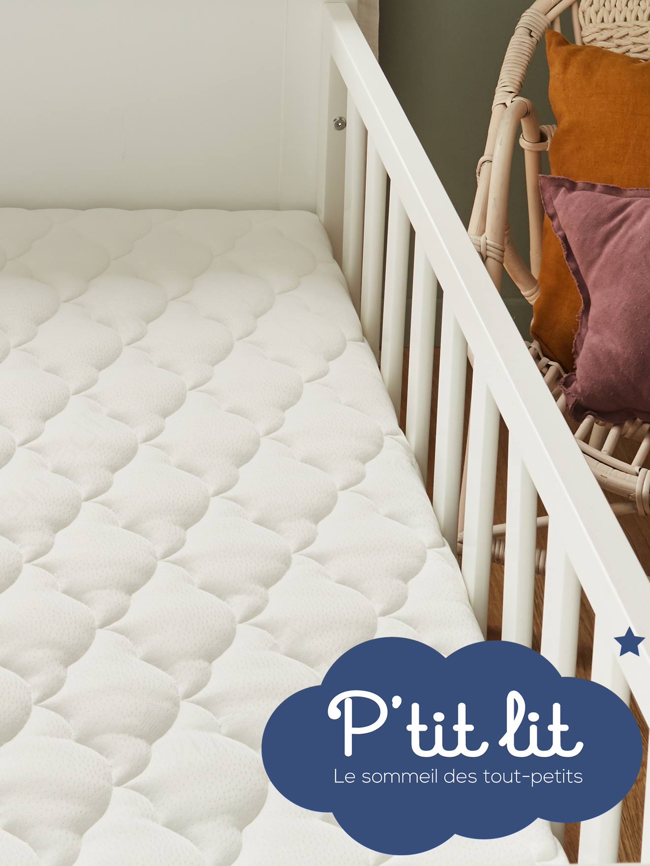 Matelas bébé Parfait déhoussable blanc (P'Tit Lit) - Image 2