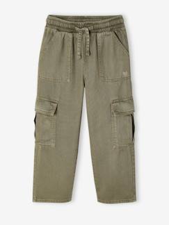 -Pantalon cargo fille facile à enfiler