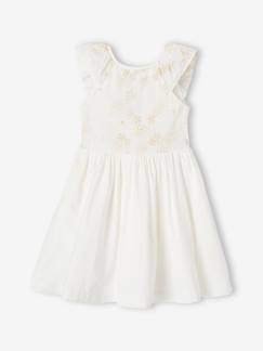 Robe de cérémonie brodée fleurs irisées fille  - vertbaudet enfant
