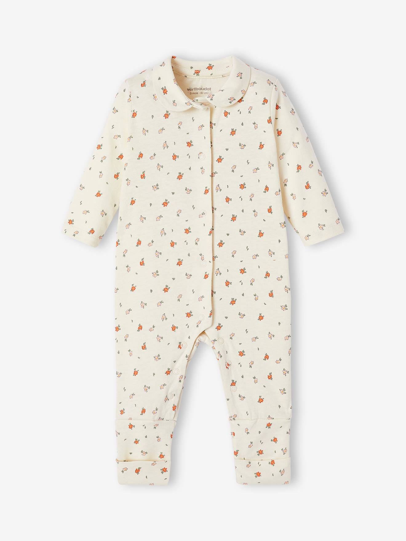 Dors-bien transformable bébé fleuri écru