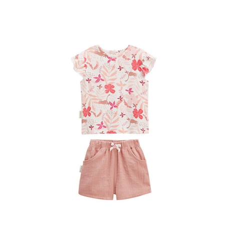 Bébé-Ensemble bébé t-shirt et short en gaze de coton Lipsi