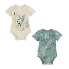 -Lot de 2 bodies bébé manches courtes Mini Tribu