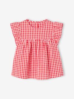 Blouse fille imprimée manches courtes à volants  - vertbaudet enfant