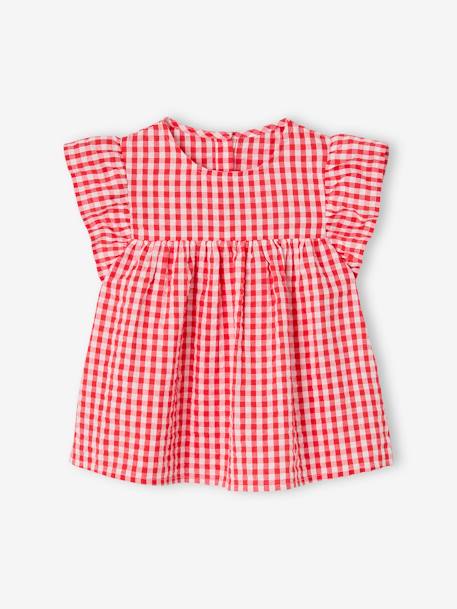 Blouse fille imprimée manches courtes à volants  - vertbaudet enfant