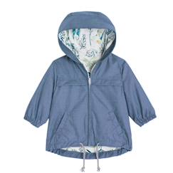 -Veste - Mini Tribu - Enfant - Bleu - Effet denim - Doublure imprimée