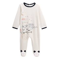 -Pyjama bébé - Bisou Magique - Velours - Antidérapant - Design mignon - Taille 12 mois