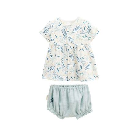 Bébé-Ensemble robe bébé et bloomer en gaze de coton Iskia