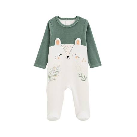 Bébé-Pyjama bébé en velours Merlin - PETIT BEGUIN - Garçon - Kaki - Vert