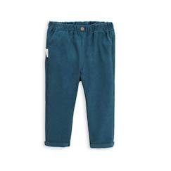 -Pantalon bébé en velours côtelé - PETIT BEGUIN - Marceau - Bleu - Garçon