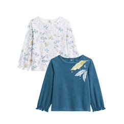 -Lot de 2 t-shirts enfant manches longues Bianca