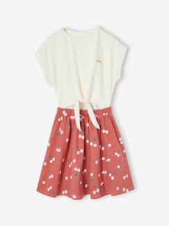 -Robe fille effet 2 en 1