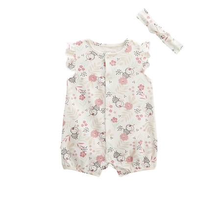 Bébé-Salopette, combinaison-Combishort bébé + bandeau Mya