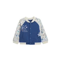 -Veste teddy bébé - Océan d'amour - Bleu - STANDARD 100 - Manches imprimées - Poches pratiques