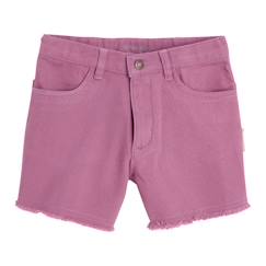 -Short enfant - Petit Béguin - Mumbai - Jean - Rose - Taille ajustable