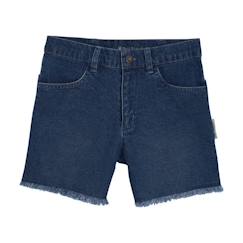 -Short enfant - Petit Béguin - Mumbai - Jean - Broderies fantaisie - Taille ajustable