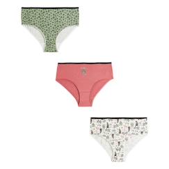 -Culottes Fille - Non spécifié - Lot de 3 - Imprimés jungle - 100% coton bio - Multicolore