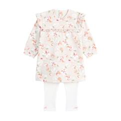 -Ensemble robe en molleton et legging bébé fille Kalaoupe