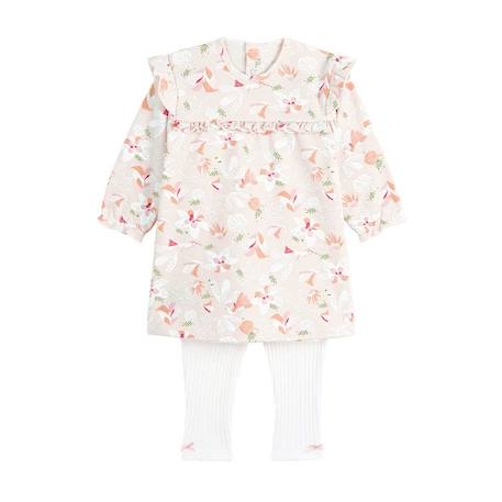 Bébé-Ensemble-Ensemble robe en molleton et legging bébé fille Kalaoupe