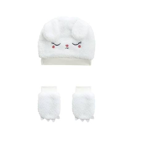 Fille-Accessoires-Bonnet bébé en sherpa + moufles Alaska