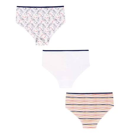 Fille-Sous-vêtement-Culotte-Culottes Fille - Pépin - Lot de 3 - 100% Coton Bio - Multicolore - Confortables