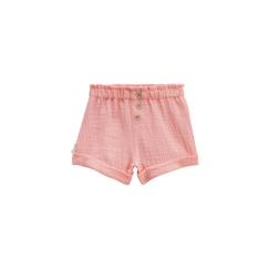 -Short enfant en gaze de coton - Pivoina - Corail - Regular