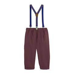 -Pantalon garçon et bretelles Groovy - PETIT BEGUIN - Loose - Bordeaux - Violet