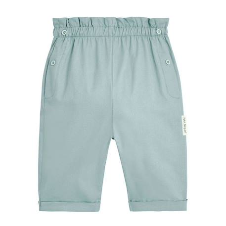 Bébé-Pantalon Chat bada bada - PETIT BEGUIN - Bébé Fille - Bleu - Taille élastiquée - Coupe décontractée