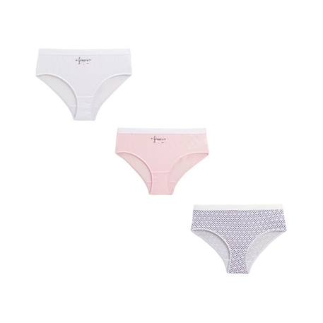 Fille-Sous-vêtement-Culotte-Culottes Fille - Vakura - Lot de 3 - 100% Coton Bio - Confortables - Pratiques