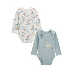 -Lot de 2 bodies bébé manches longues Alma