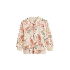 -Veste teddy bébé - Para - Orange - Imprimé floral - Poches pratiques - STANDARD 100