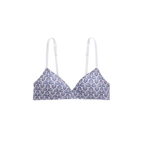 Fille-Soutien-gorge souple - Vaza - Coques sans armatures - Microfibre - Bleu - Fille