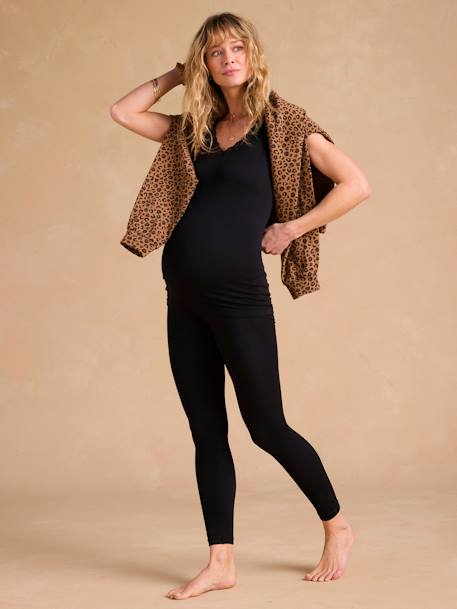 Ensemble 2 pièces grossesse seamless dentelle noir 1 - vertbaudet enfant 