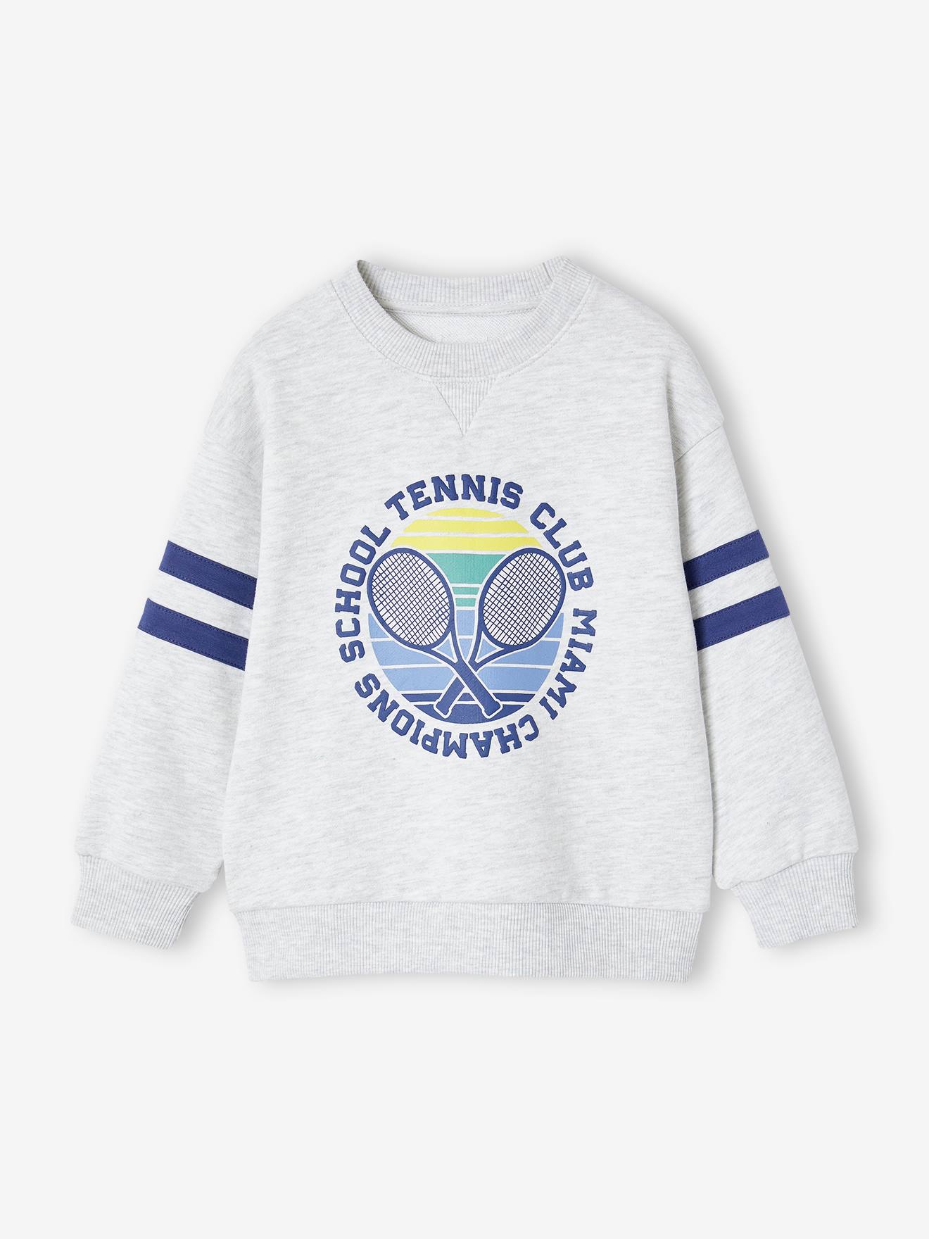 Sweat Tennis Club garçon blanc chiné
