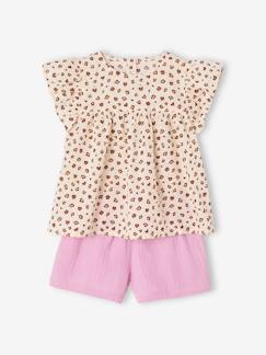 Ensemble fille blouse short en gaze de coton  - vertbaudet enfant