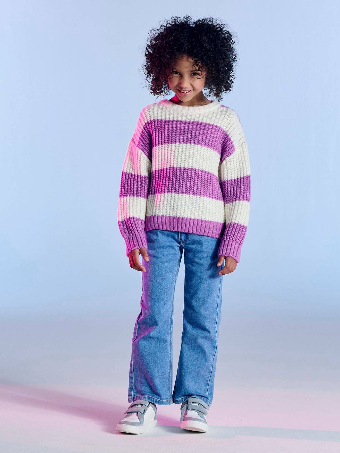 Jean évasé fille bleu moyen