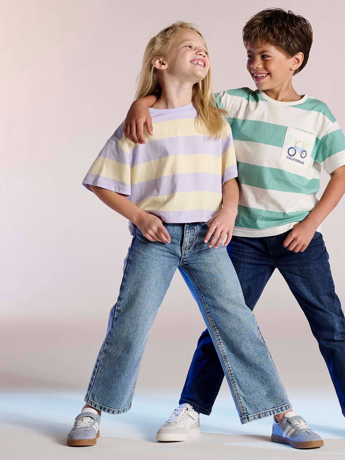 Jean large fille MorphologiK tour de hanches fin bleu moyen