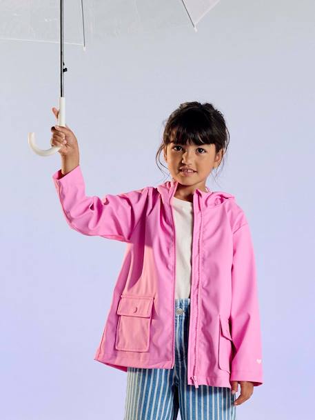Ciré à capuche fille rose 2 - vertbaudet enfant 