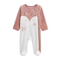 -Pyjama bébé en velours ouverture zippée Oona