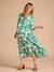 Robe longue motifs fleurs grossesse et allaitement vert 3 - vertbaudet enfant 