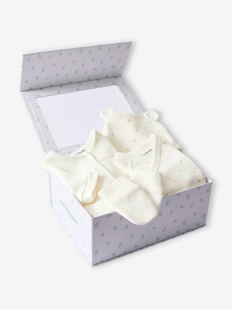 Vertbaudet - Ensemble naissance 4 pièces bébé spécial prématuré coffret cadeau écru