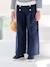 Pantalon fille large à pont marine+rouge 1 - vertbaudet enfant 