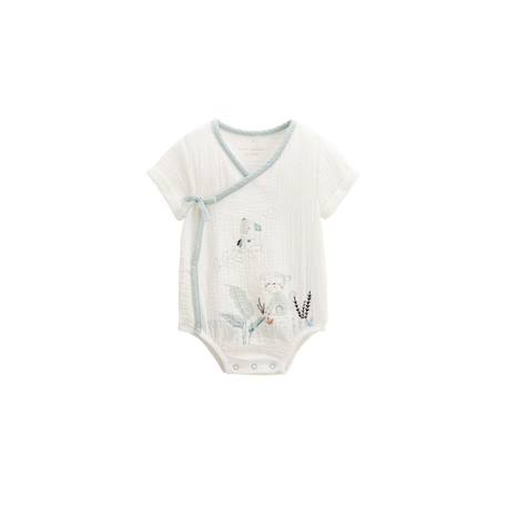 Bébé-Body bébé - Kimi - Ecru - Ouverture croisée - 100% coton - Label OEKO-TEX