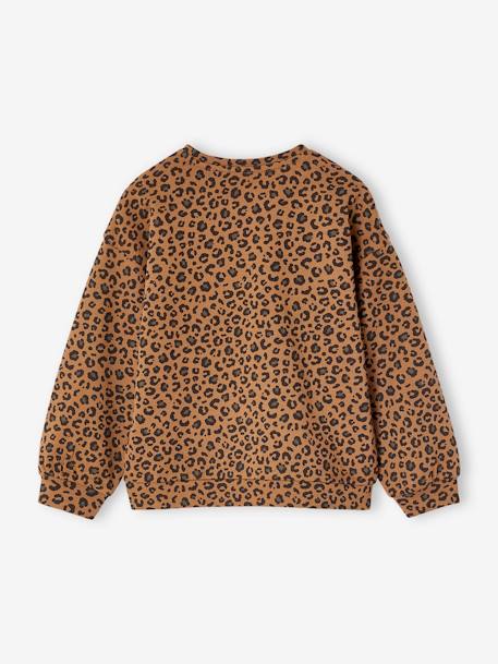 Sweat fille léopard capsule mère/fille beige+gris foncé 5 - vertbaudet enfant 