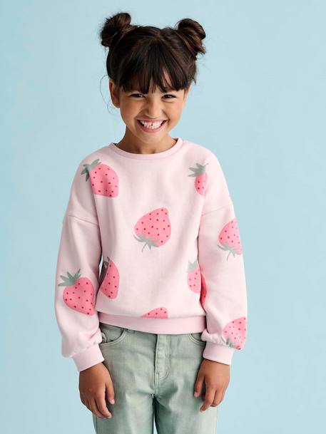 Sweat fille motifs fantaisie   - vertbaudet enfant