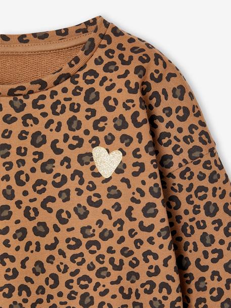 Sweat fille léopard capsule mère/fille beige+gris foncé 6 - vertbaudet enfant 