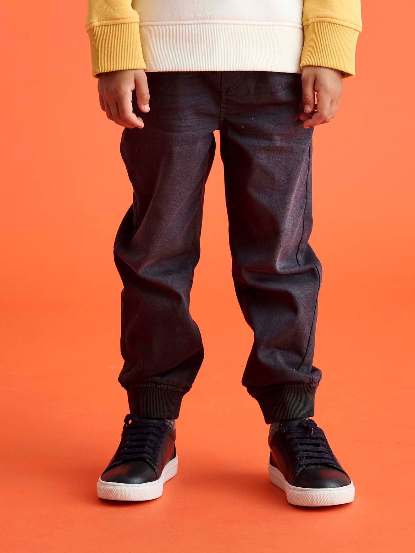 Pantalon jogger facile à enfiler garçon anthracite