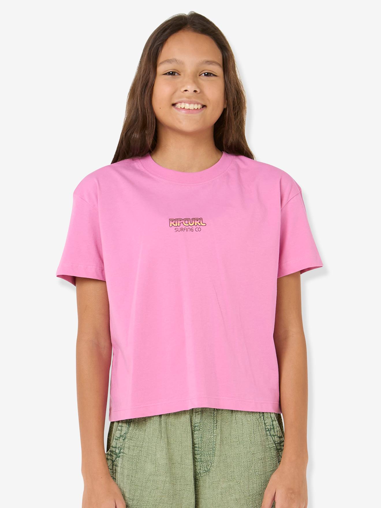 T-shirt SUN & SEA CROP rose