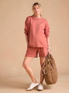 Vêtements de grossesse-Short-Ensemble grossesse "Cool Mom" sweat et short en molleton