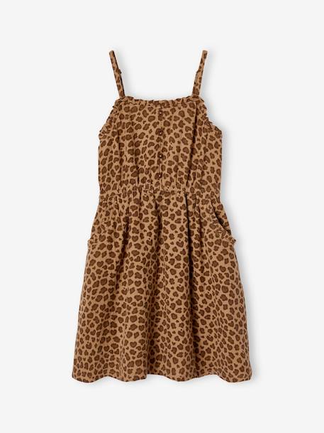 Fille-Robe à bretelles en gaze de coton fille